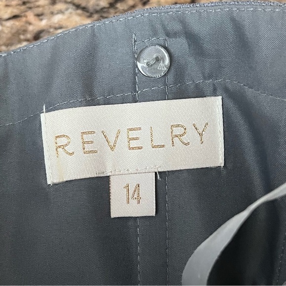 Revelry Rosalie Grey Tulle Strapless Maxi Dress Size 14 | Sweetheart PROM HOCO - Picture 7 of 11